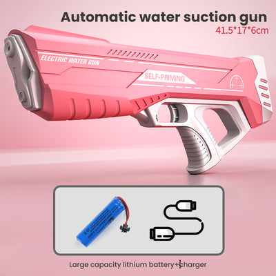 Space Water Gun Electric Automatic Water Absorption Water Fights Toy Outdoor Beach Swimming Pool Bath Toys For Children Kid Gift - UrbanZ By Nisha