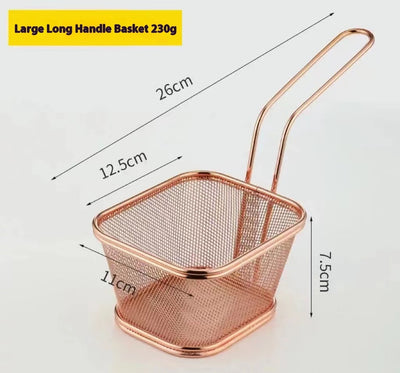 304 Stainless Steel Chips Basket Mini Frying Basket - UrbanZ By Nisha